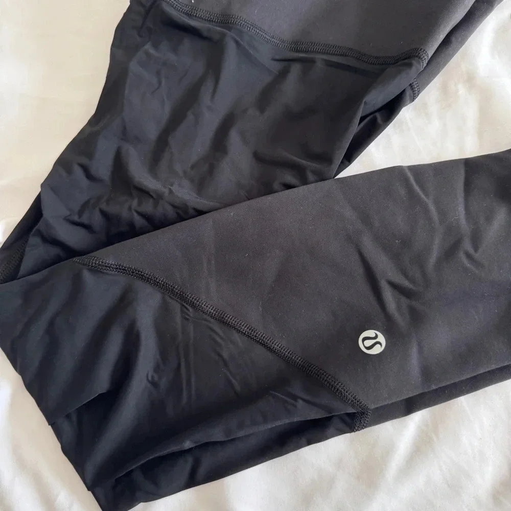 🆕🖤 Lululemon Wunder Train Mesh High Rise Tight 25” Black